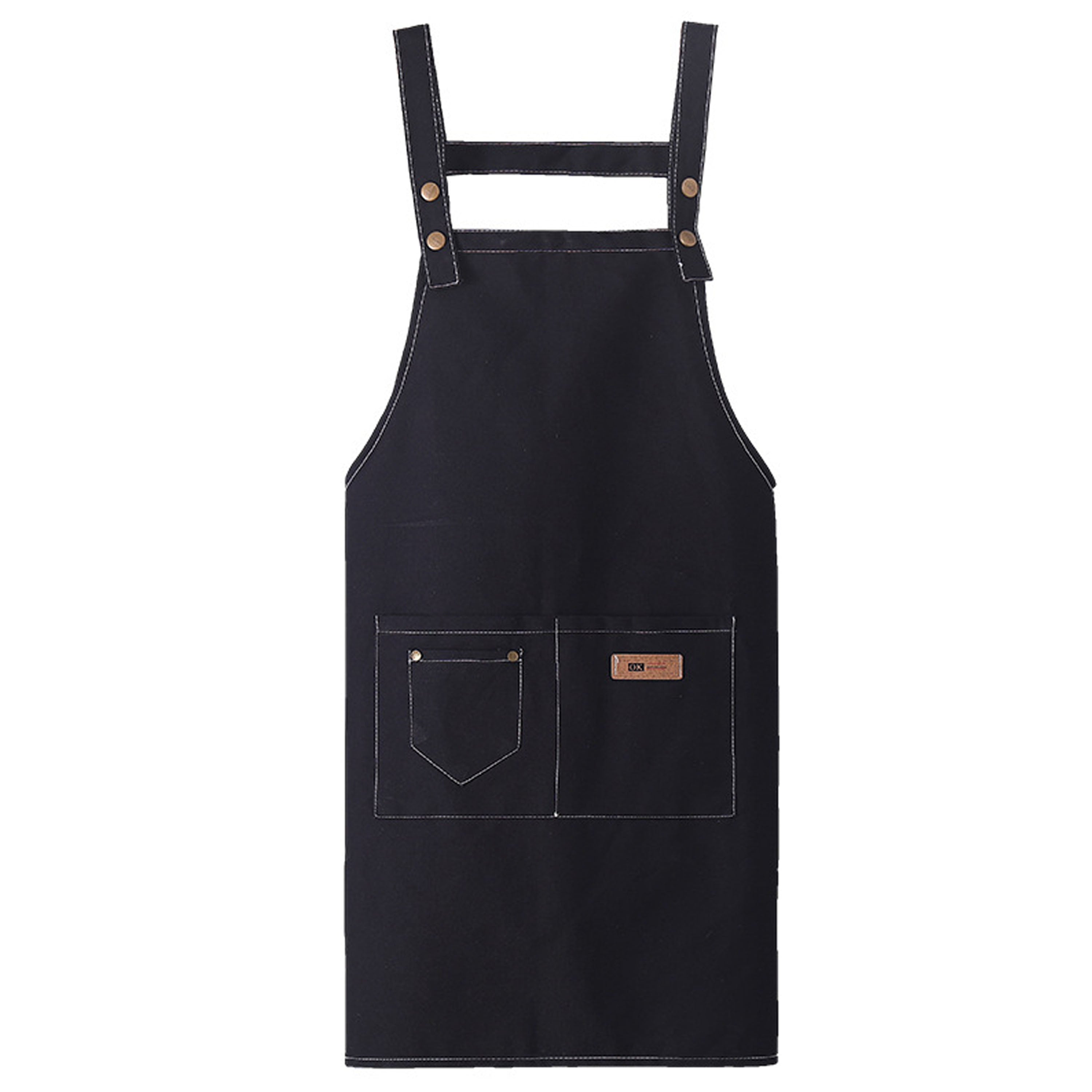 Kitchen Canvas Apron With Bag For Grease Prevention