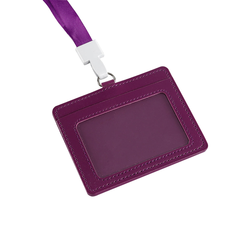 Horizontal Dual Side PU Leather Card Holder