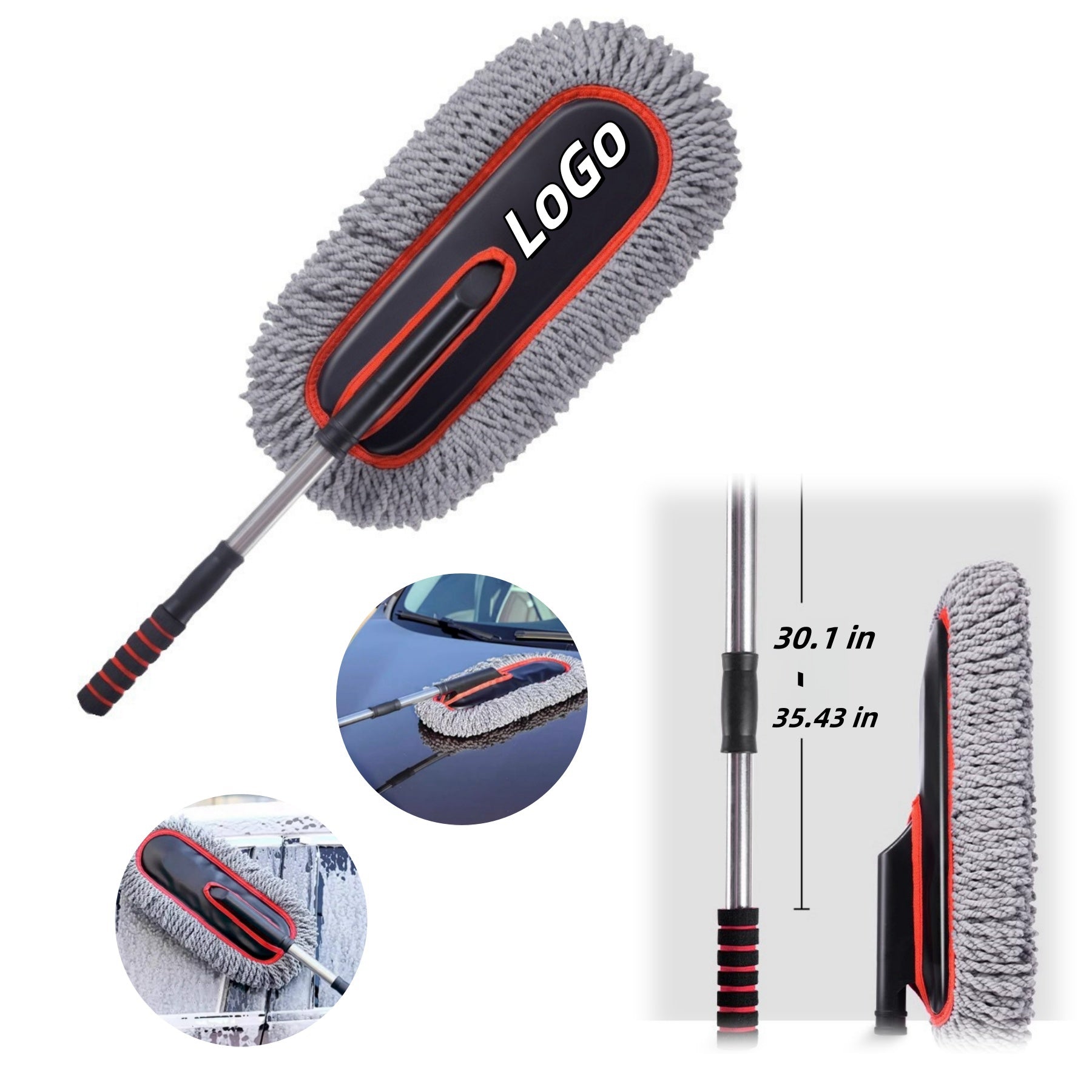 Extendable Microfiber Car Cleaning Brush