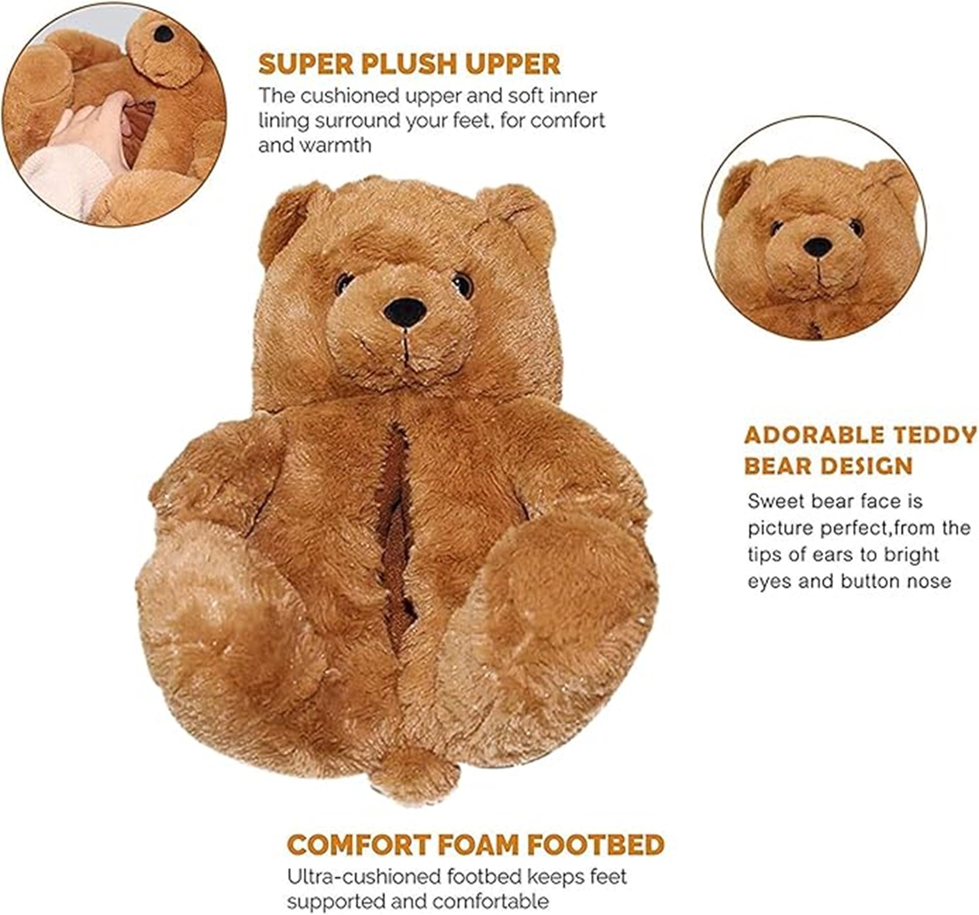 Teddy Bear Flooring Home Plush Slippers