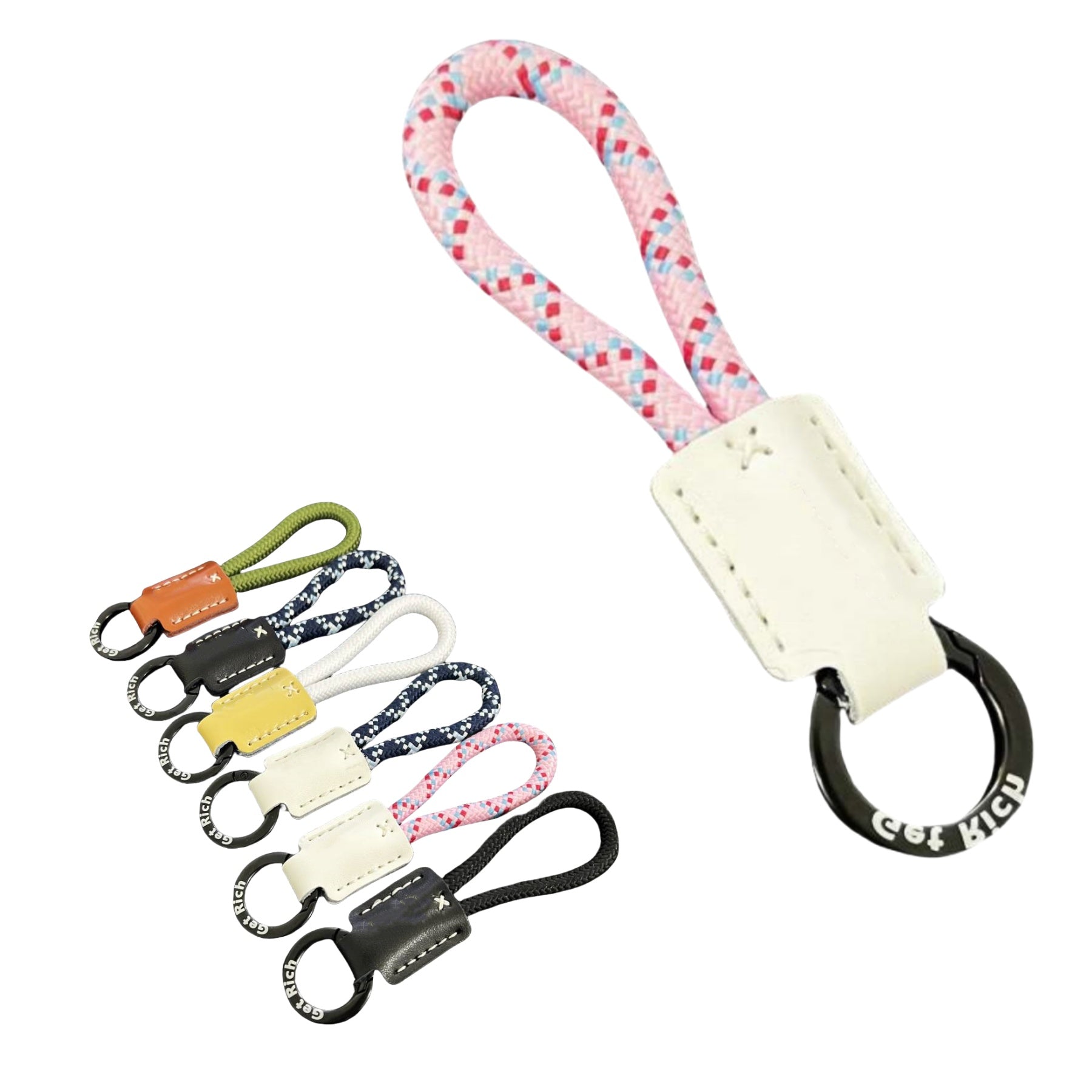 Handmade Braided Cowhide Keychain