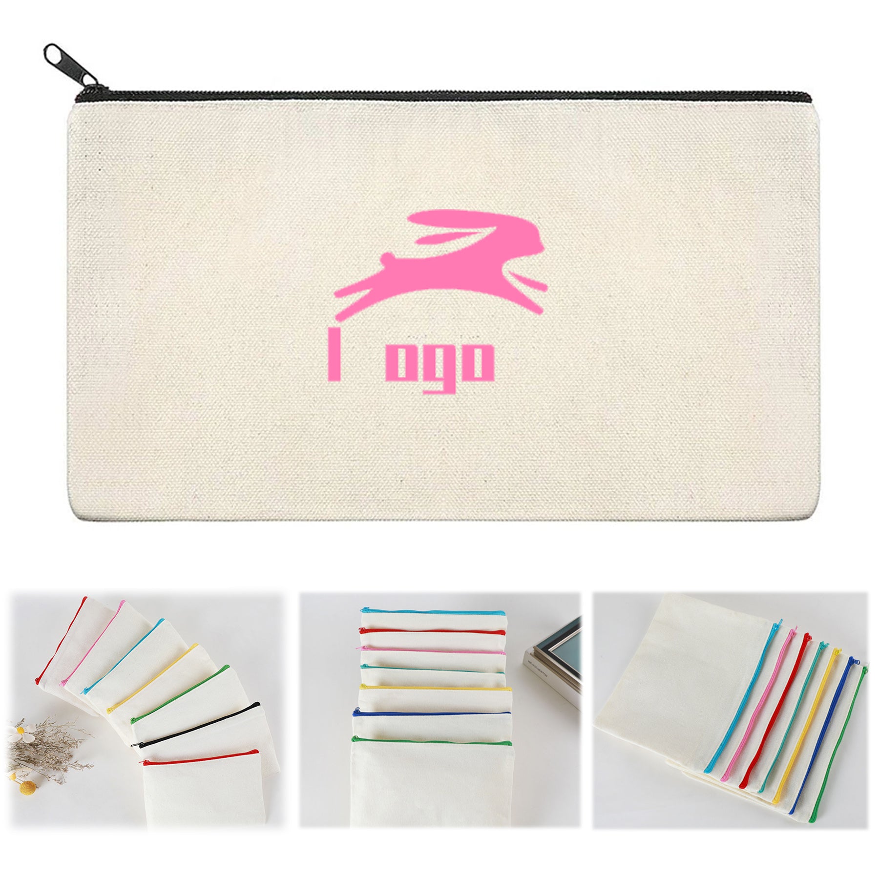 Blank Diy Canvas Pencil Case