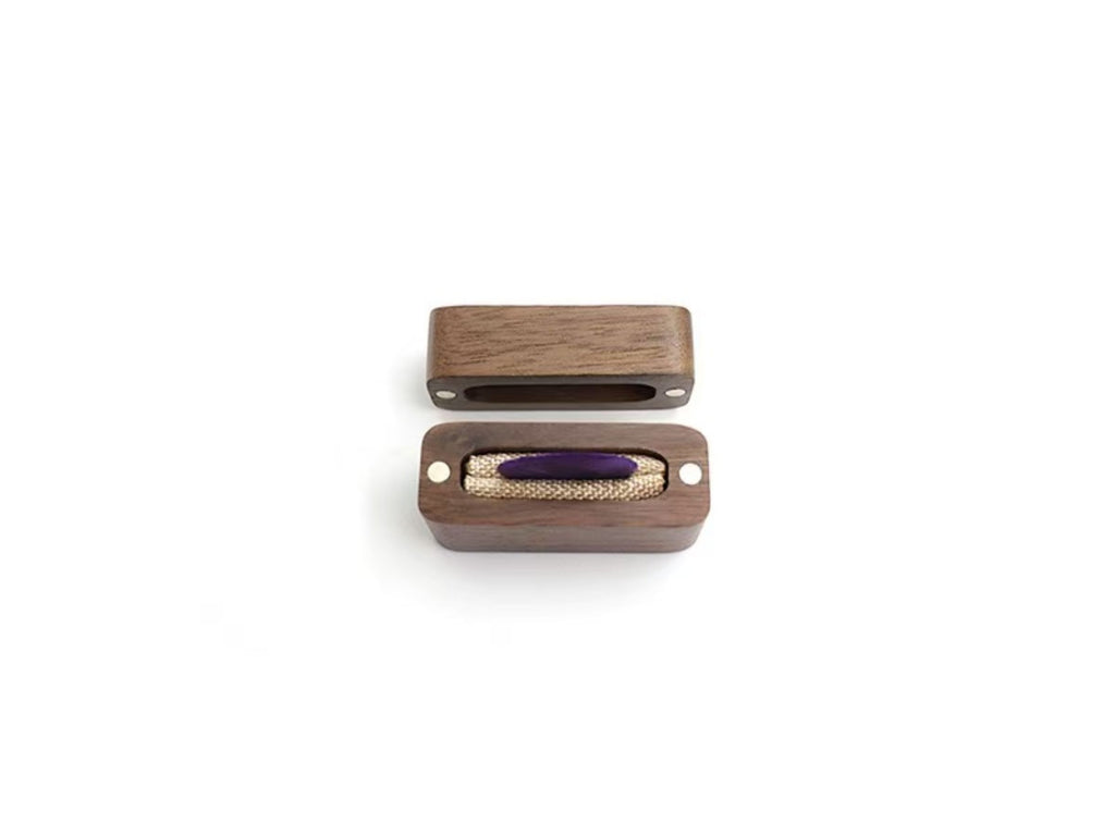 Wooden Guitar Pick Storage Box