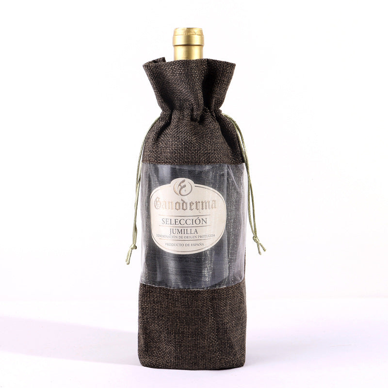 Sheer Window Organza Hessian Drawstring Gift Bags