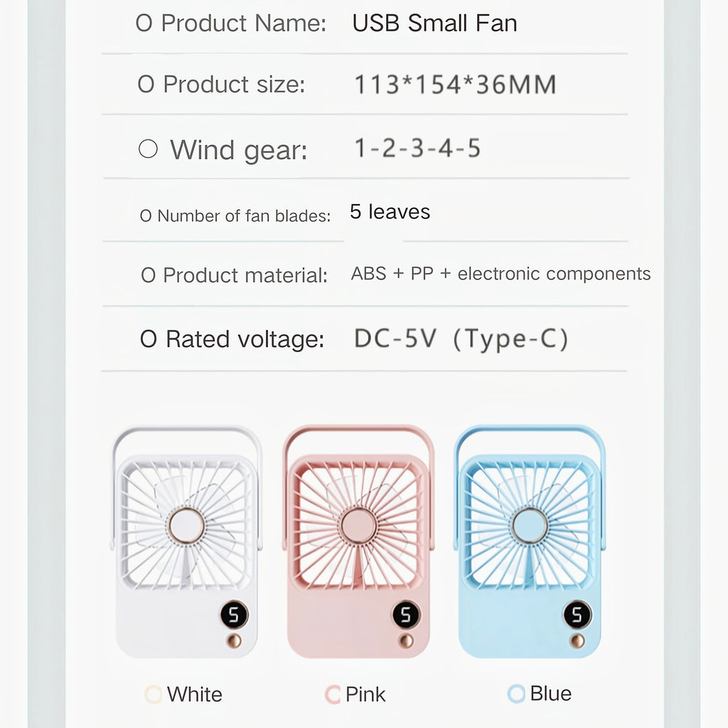 USB-Powered Desktop Fan