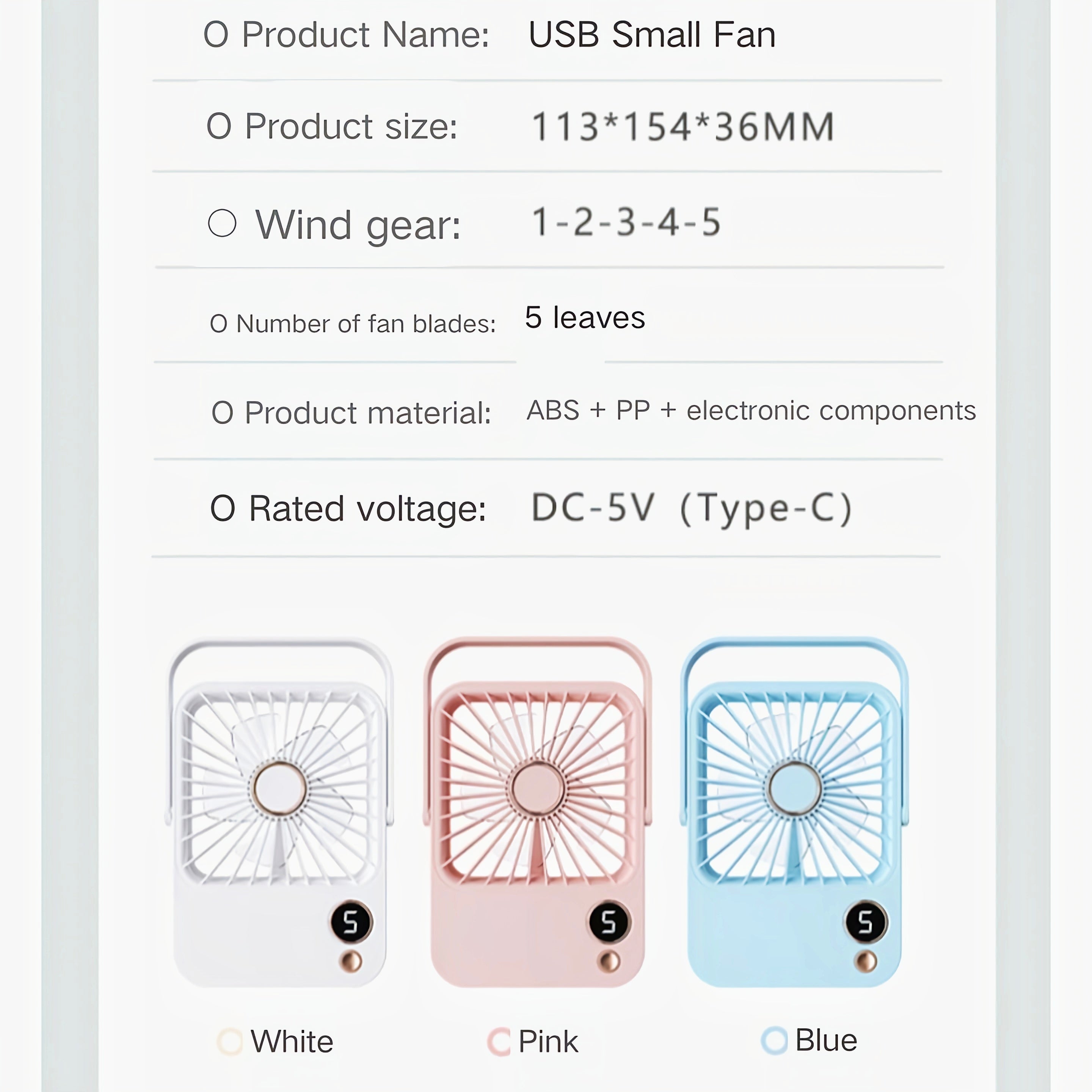 USB-Powered Desktop Fan