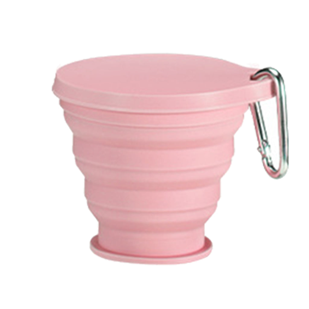 Silicone Collapsible Carabiner Cup with Lid