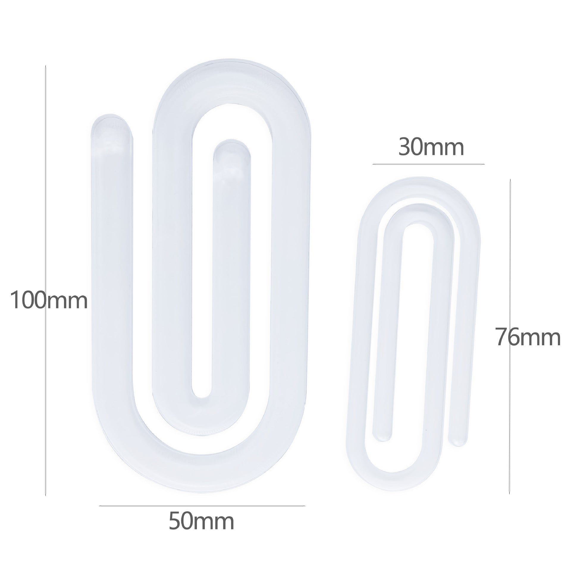 Large Size Acrylic Sublimation Paper Clip 2 Sizes