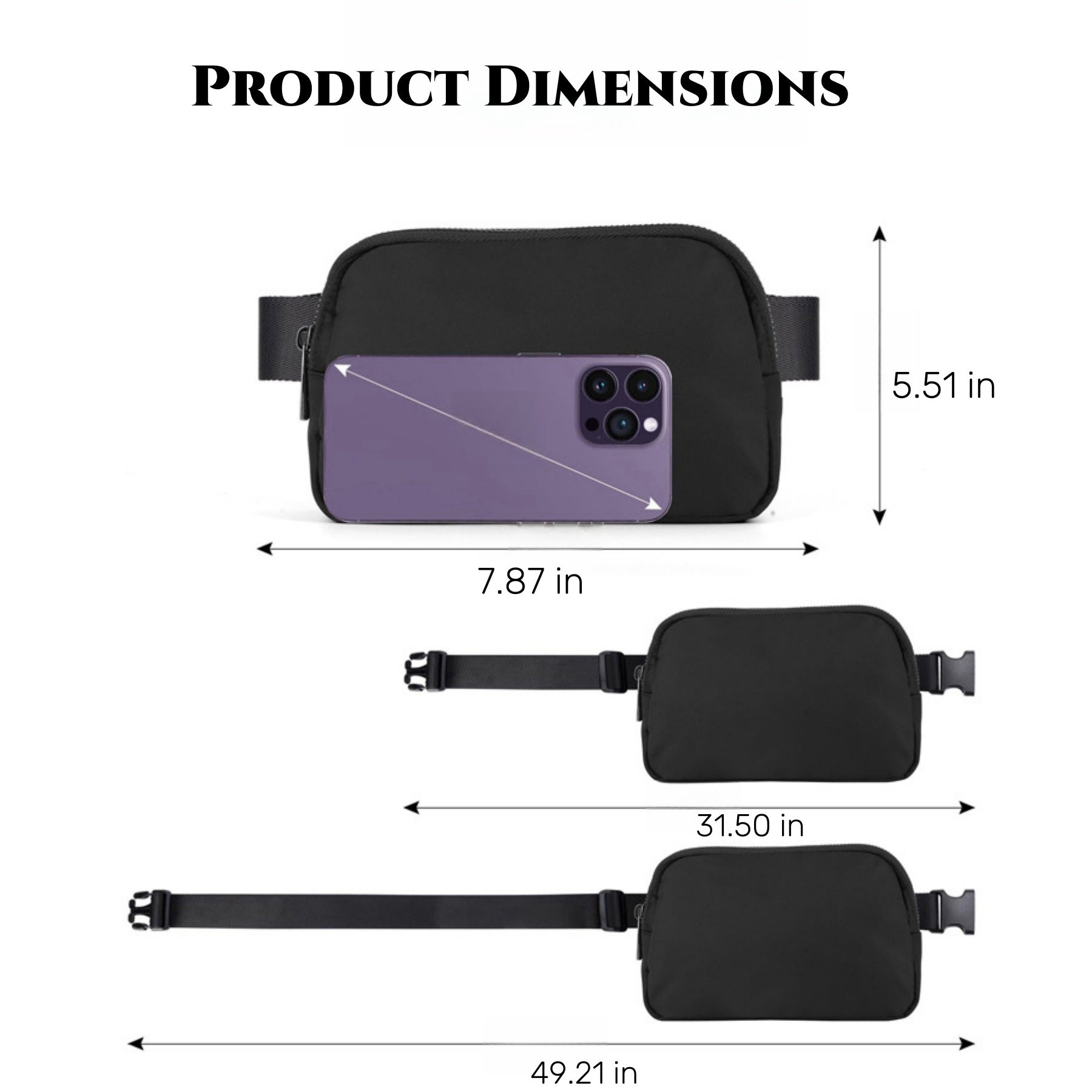 Outdoor Sports Crossbody Waist Bag