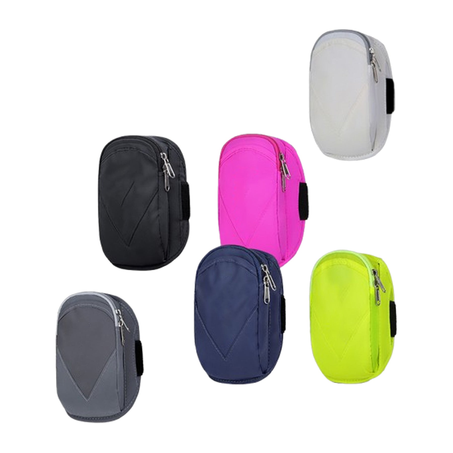 Solid Color Armband with Square Zippered Pocket