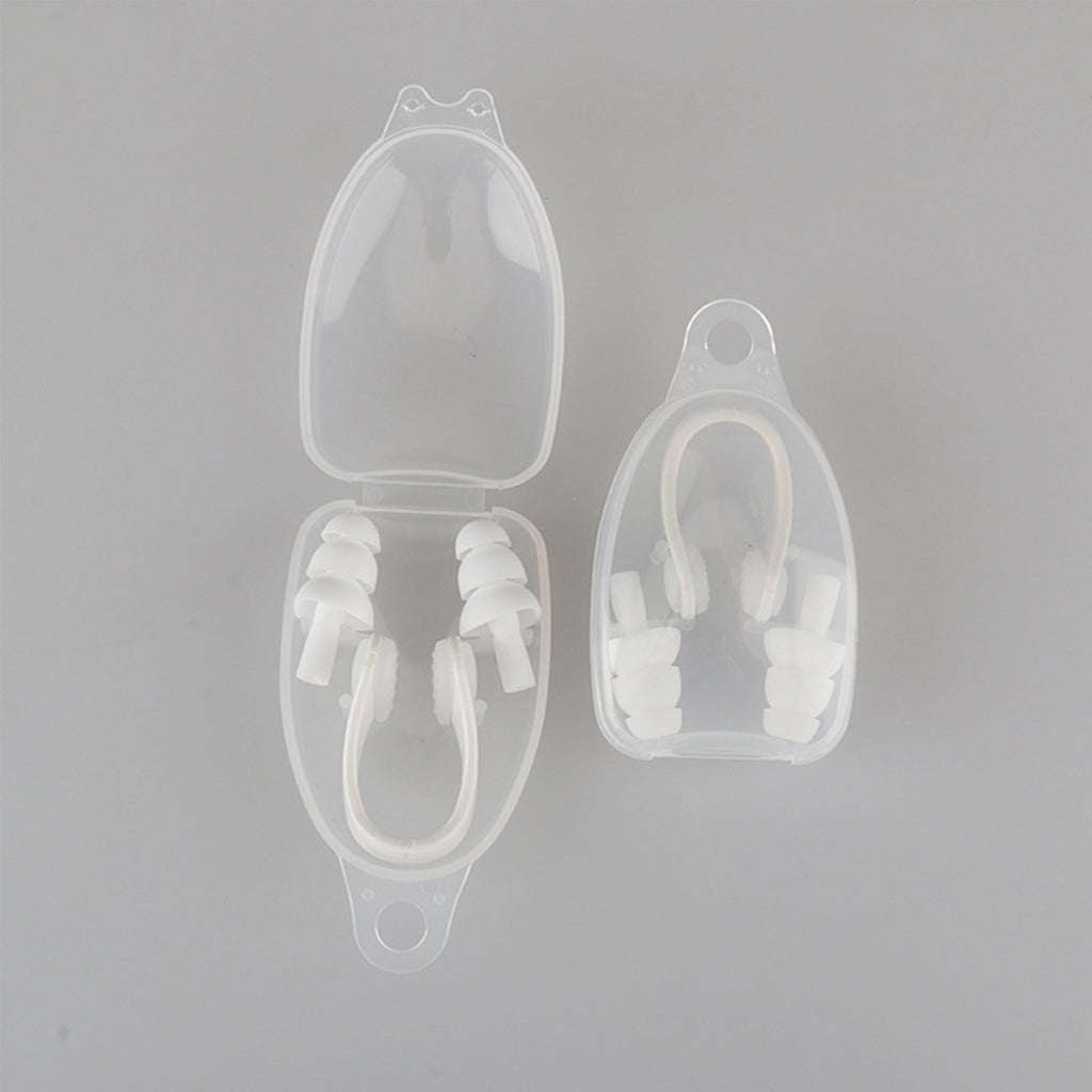 Silicone Nose Clip Ear Plugs Swimming Set