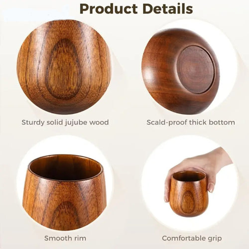 5.7oz Natural Wooden Cup