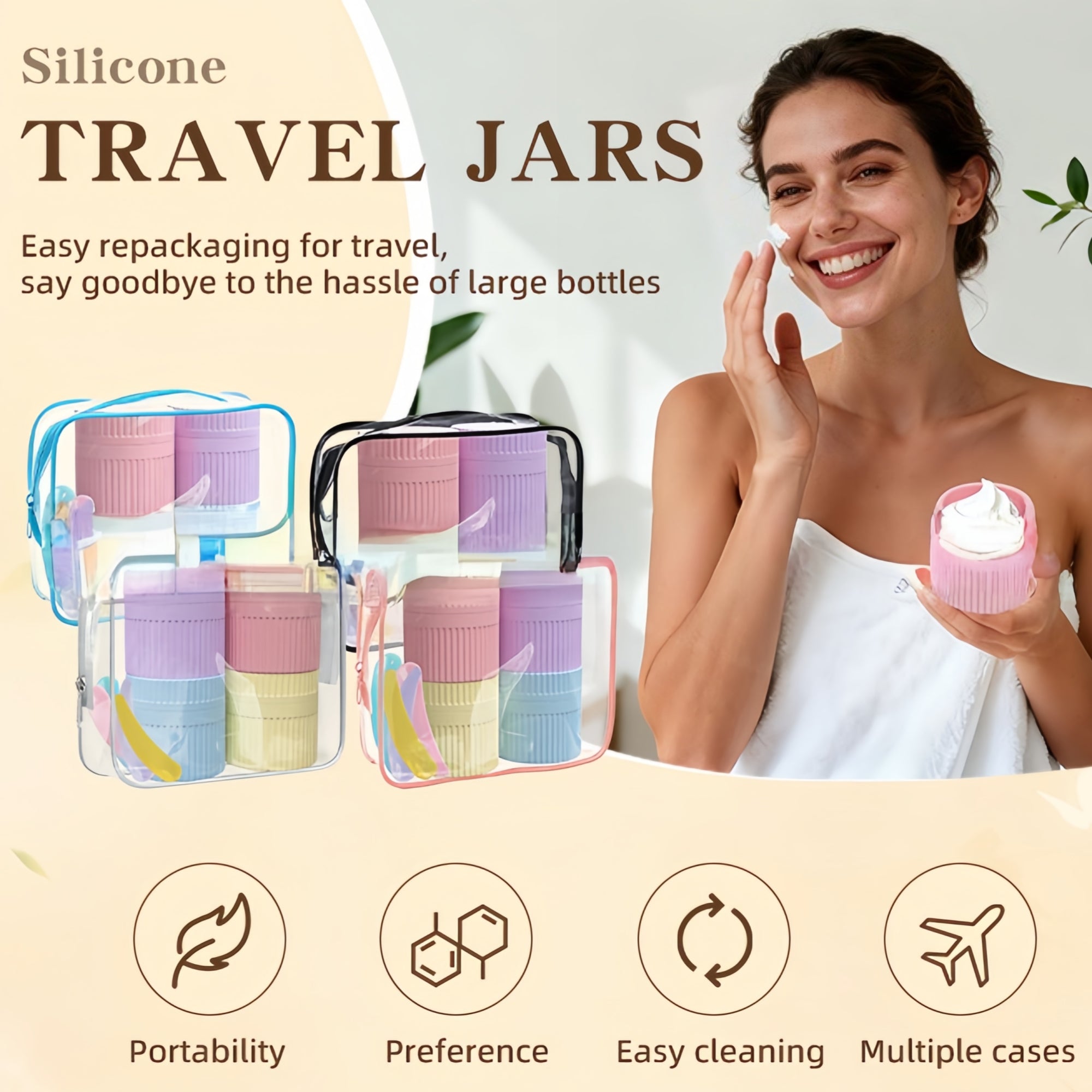 Silicone Travel Multi Functional Refillable Jars