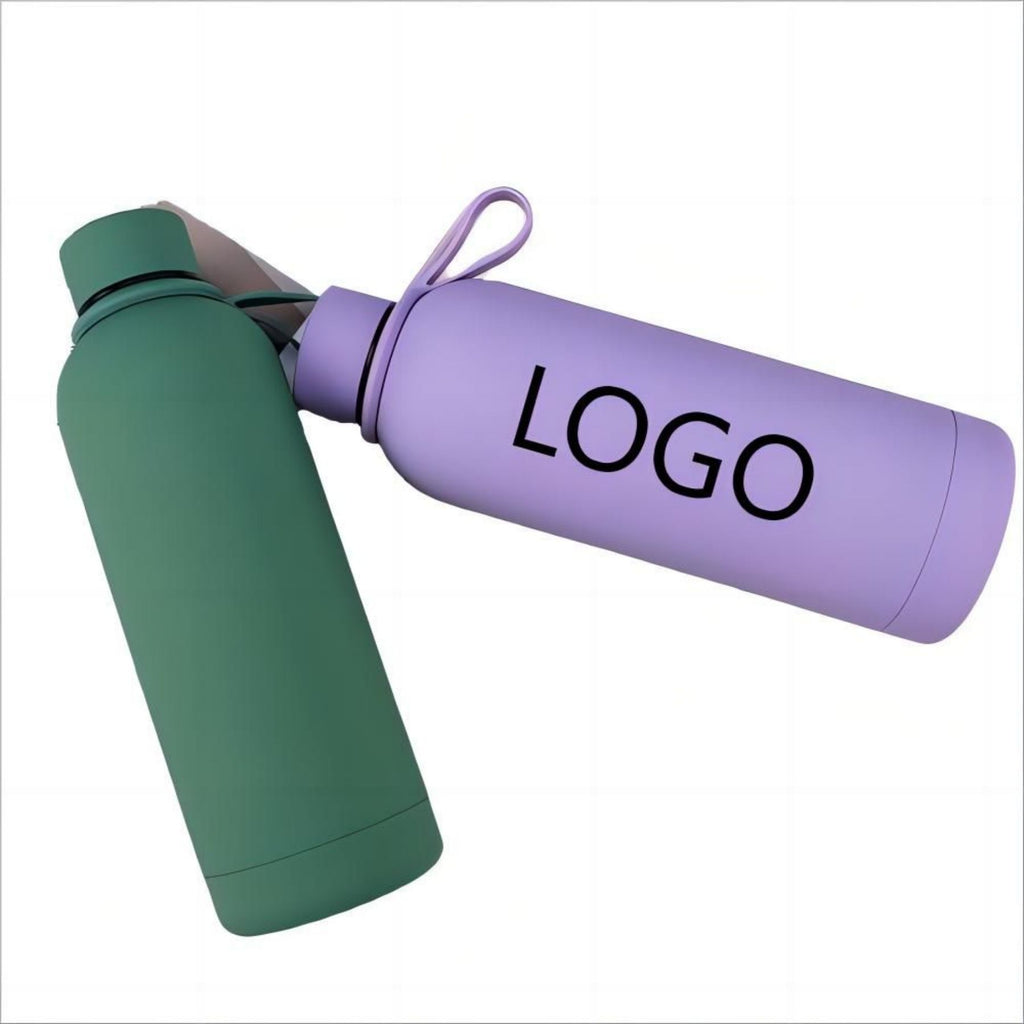 Double Wall Insulated Water Bottle With Silicone Handle