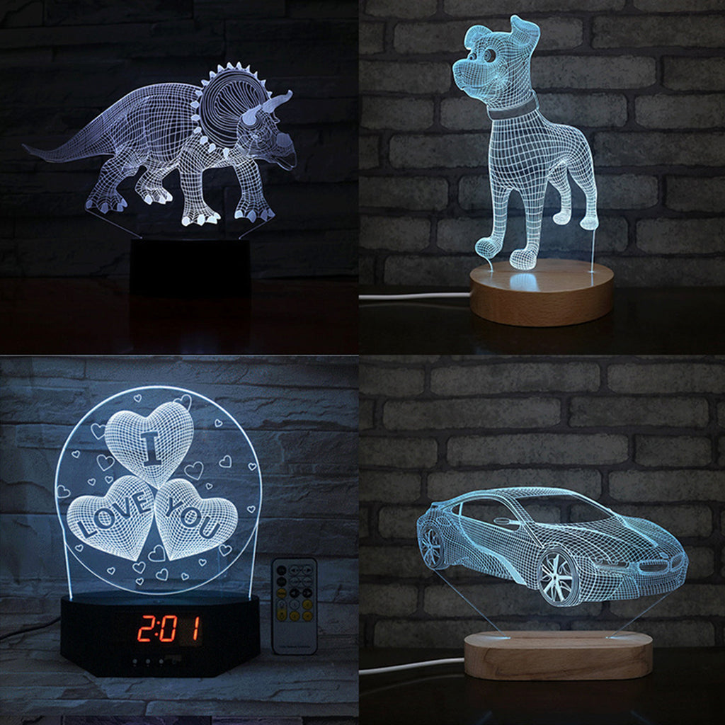 Customizable Pattern Creative 3D Acrylic Night Light