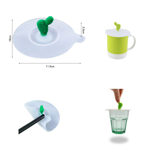 Cactus Sealed Silicone Mug Lid