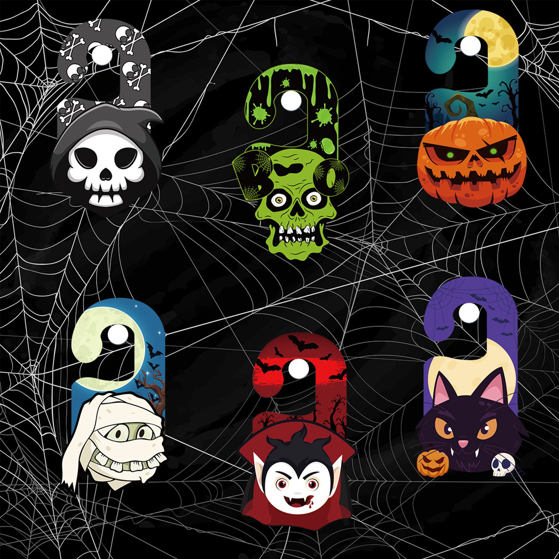 Halloween Party Door Hang Card