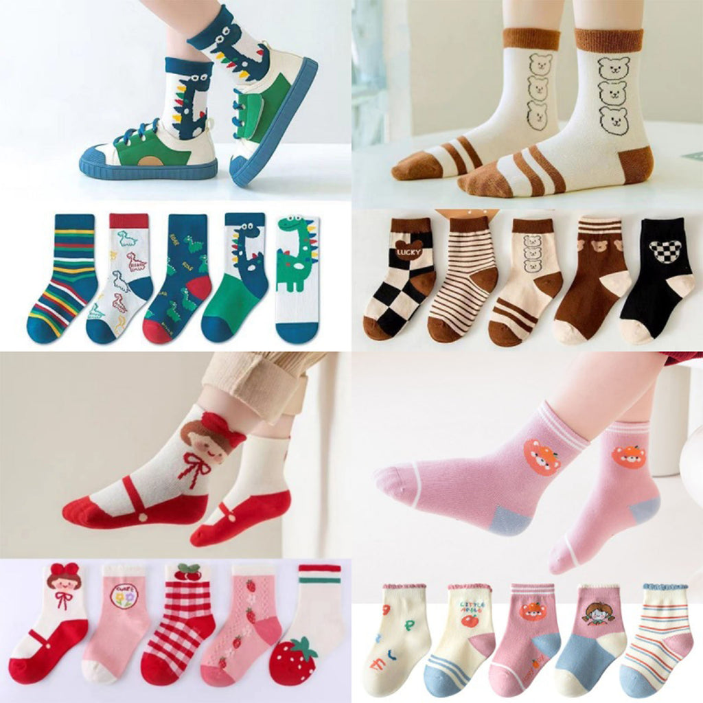 Children'S Cute Cartoon Mid-Calf Socks For Winter