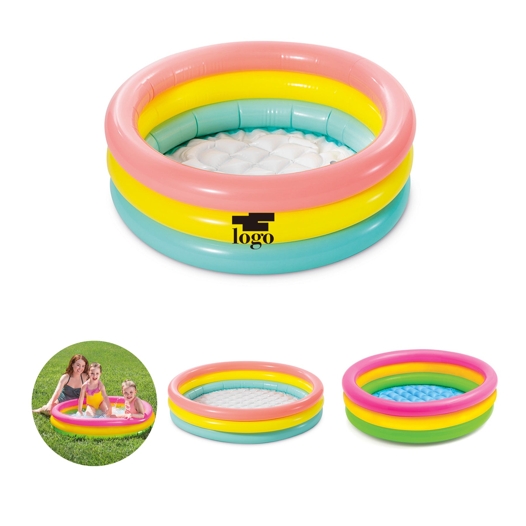 Children Rainbow Inflatable Pool