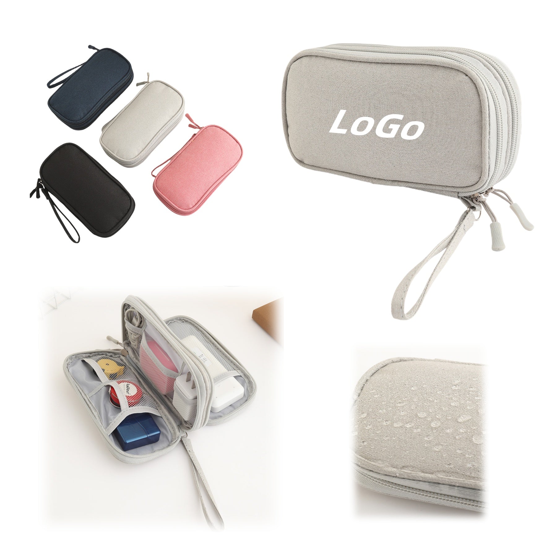 Portable Data Cable Organizer Pouch
