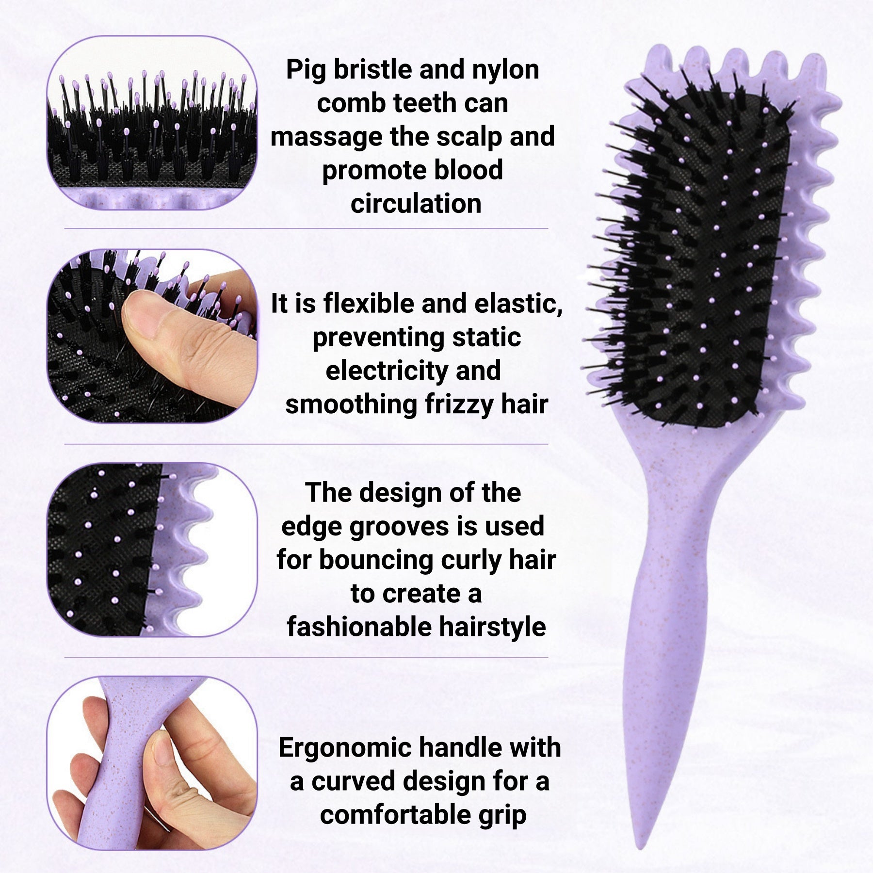 Curl Define styling BounceBrush Comb