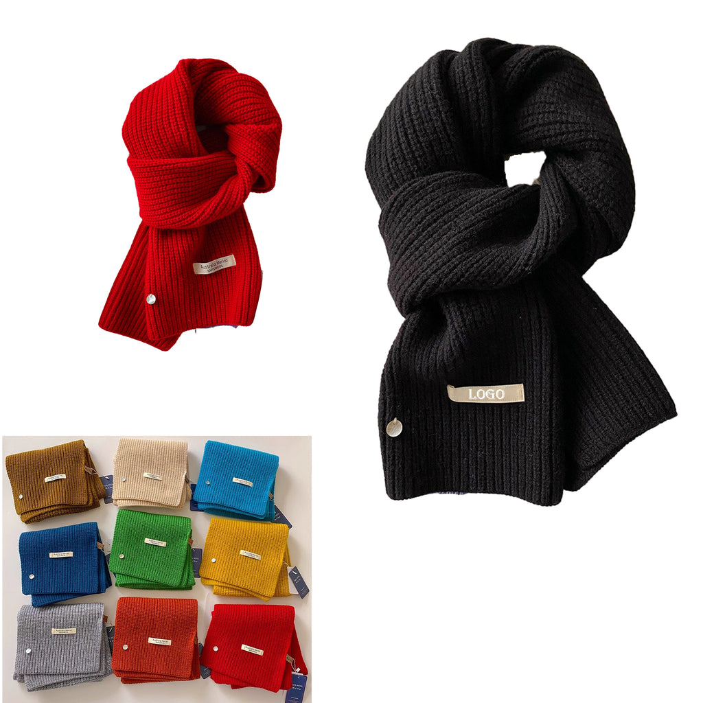Soft Warm Knit Neck Warmer Classic Scarf For Boys Girls