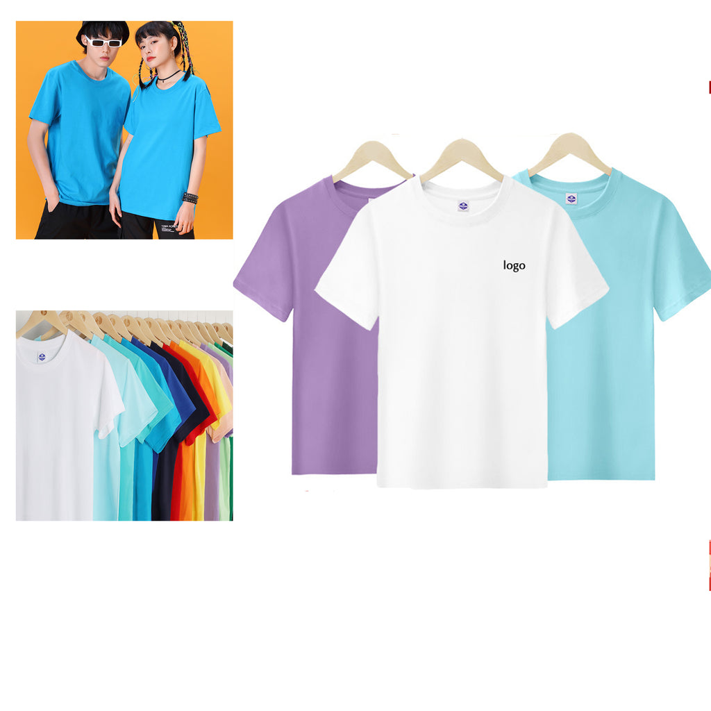 Cotton Round Neck Short Sleeved Men's T-shirt With Half Sleeves