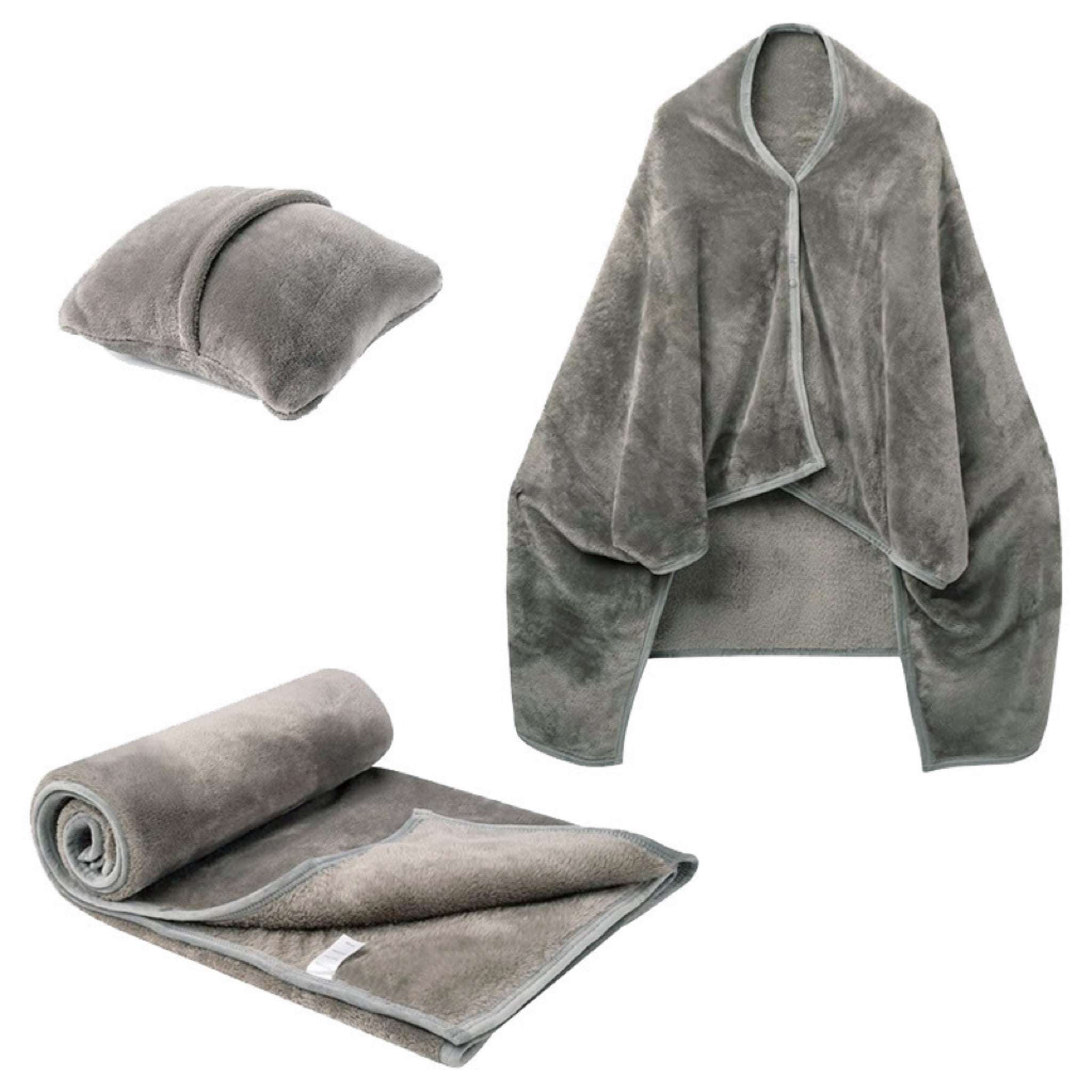 2-in-1 Flannel Travel Blanket