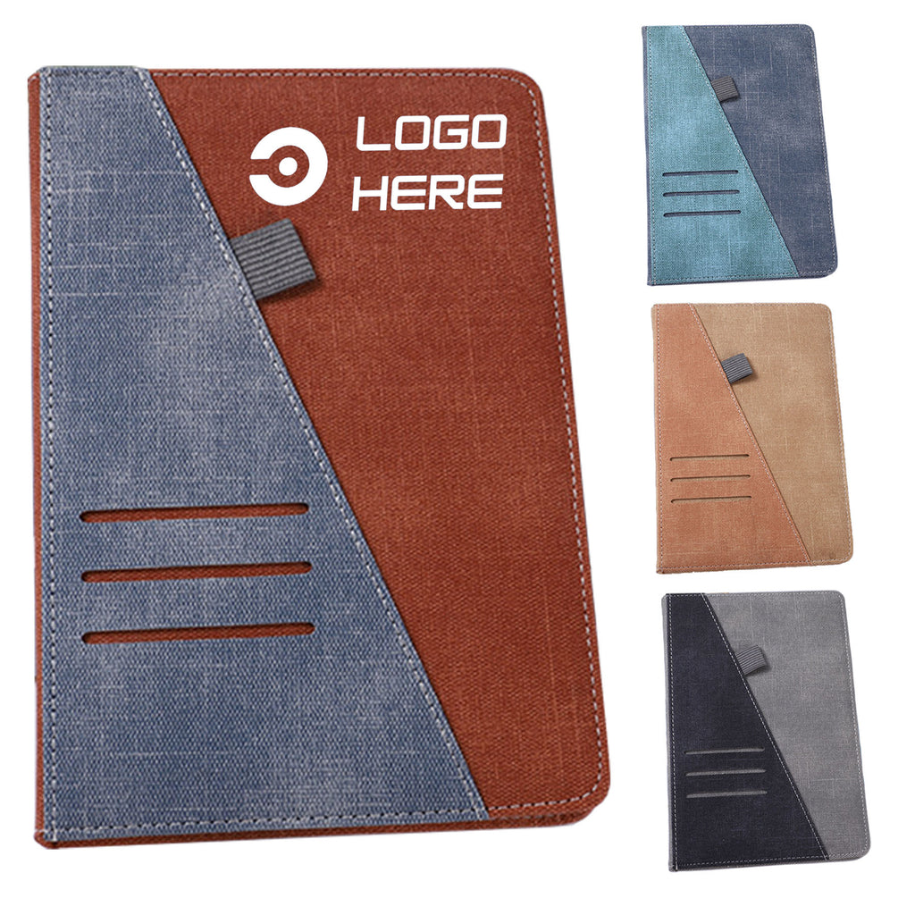 Creative Patchwork Card Slot Notebook