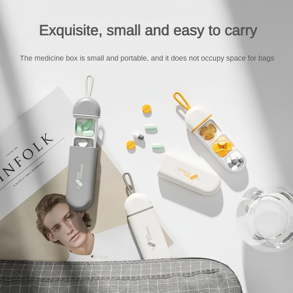 Daily Drug Organizer Portable Neat and Tidy Pill Management Travel Pill Dispenser Medicine Box