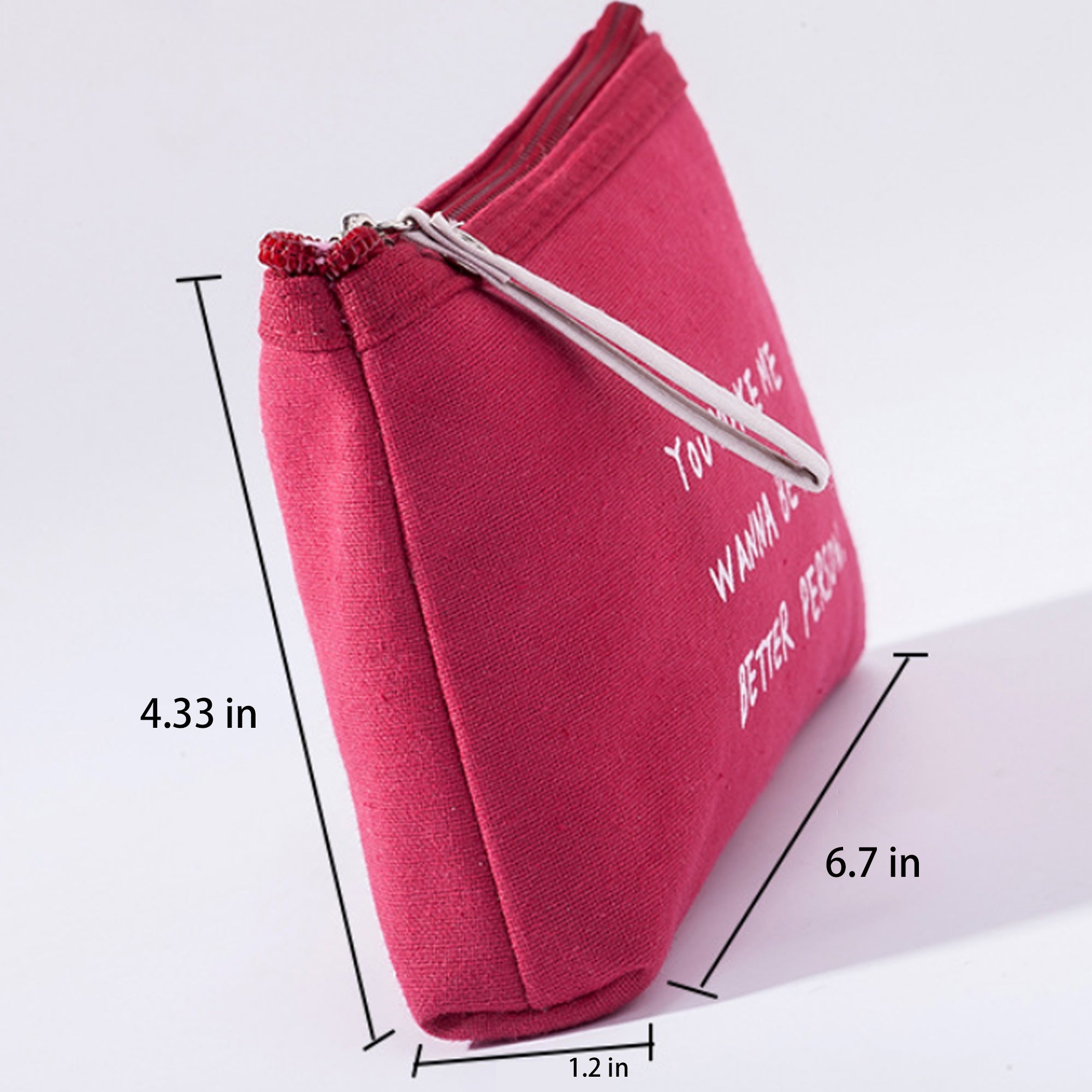 Canvas Card Key Zipper Coin Purse Bag