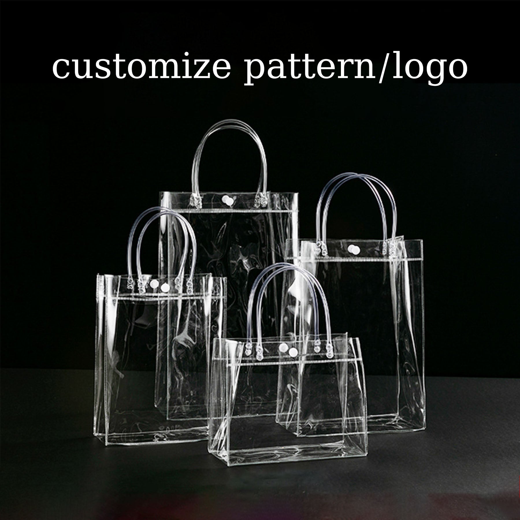 Thickened Pvc Transparent Handbag Plastic Gift Bag