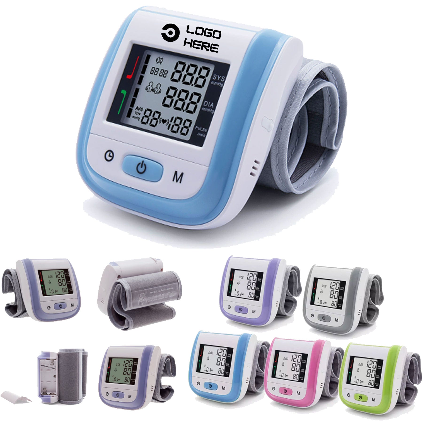 Blood Pressure Monitor Adjustable Wrist Cuff