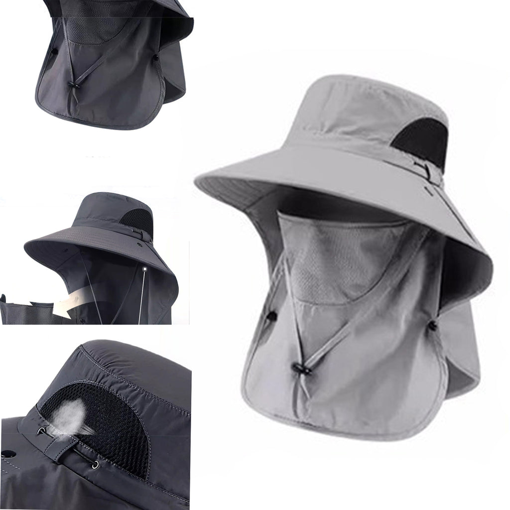 Summer Mountain Climbing Breathable Detachable Sunshade Fisherman Hat