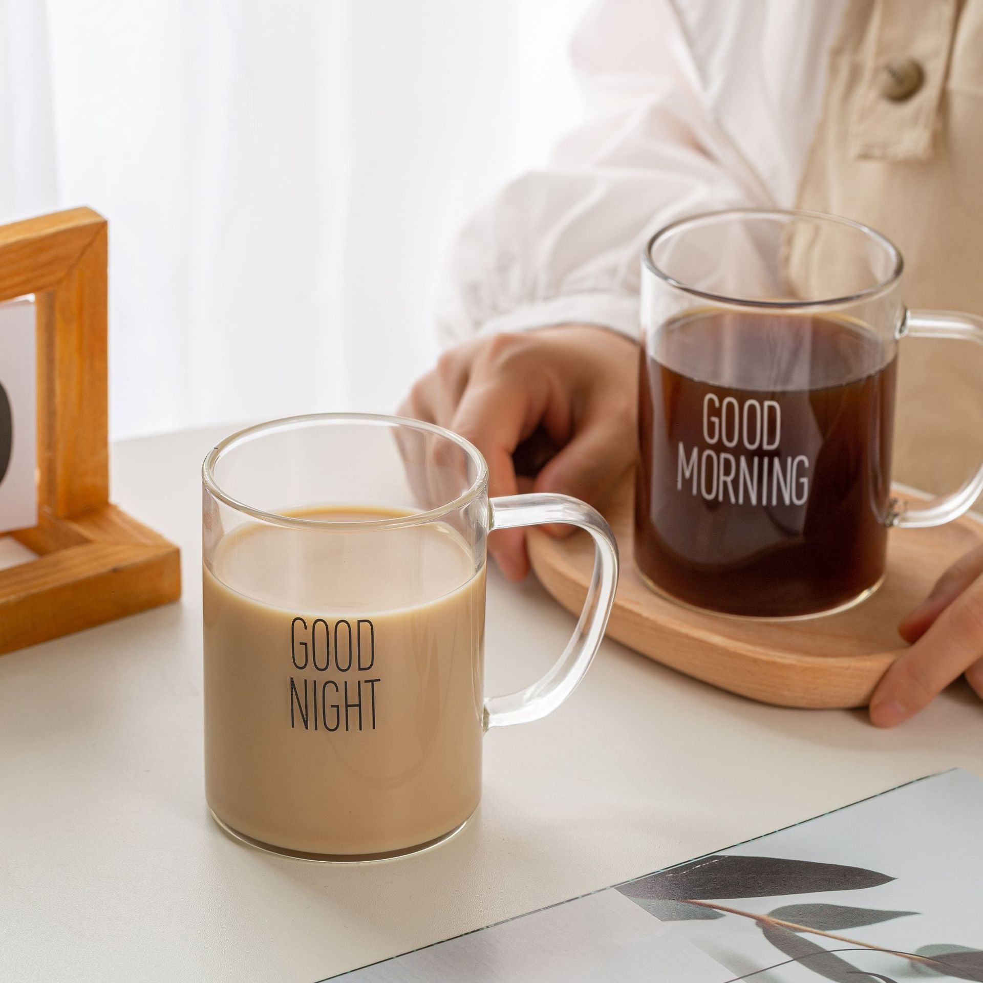 16 Oz. Clear Glass Mug With Handle