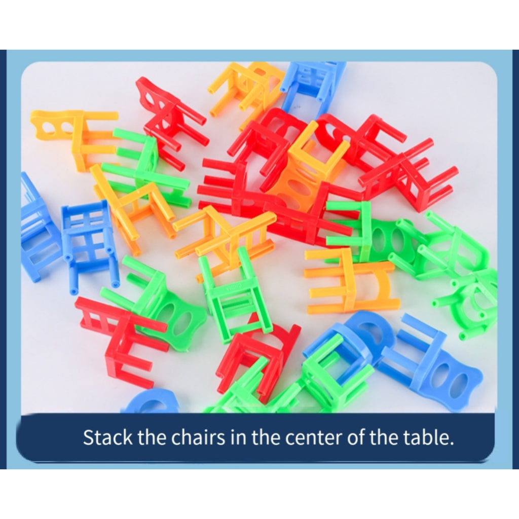 Stacking Chairs Toy Preschool Balance Game For Parent Child