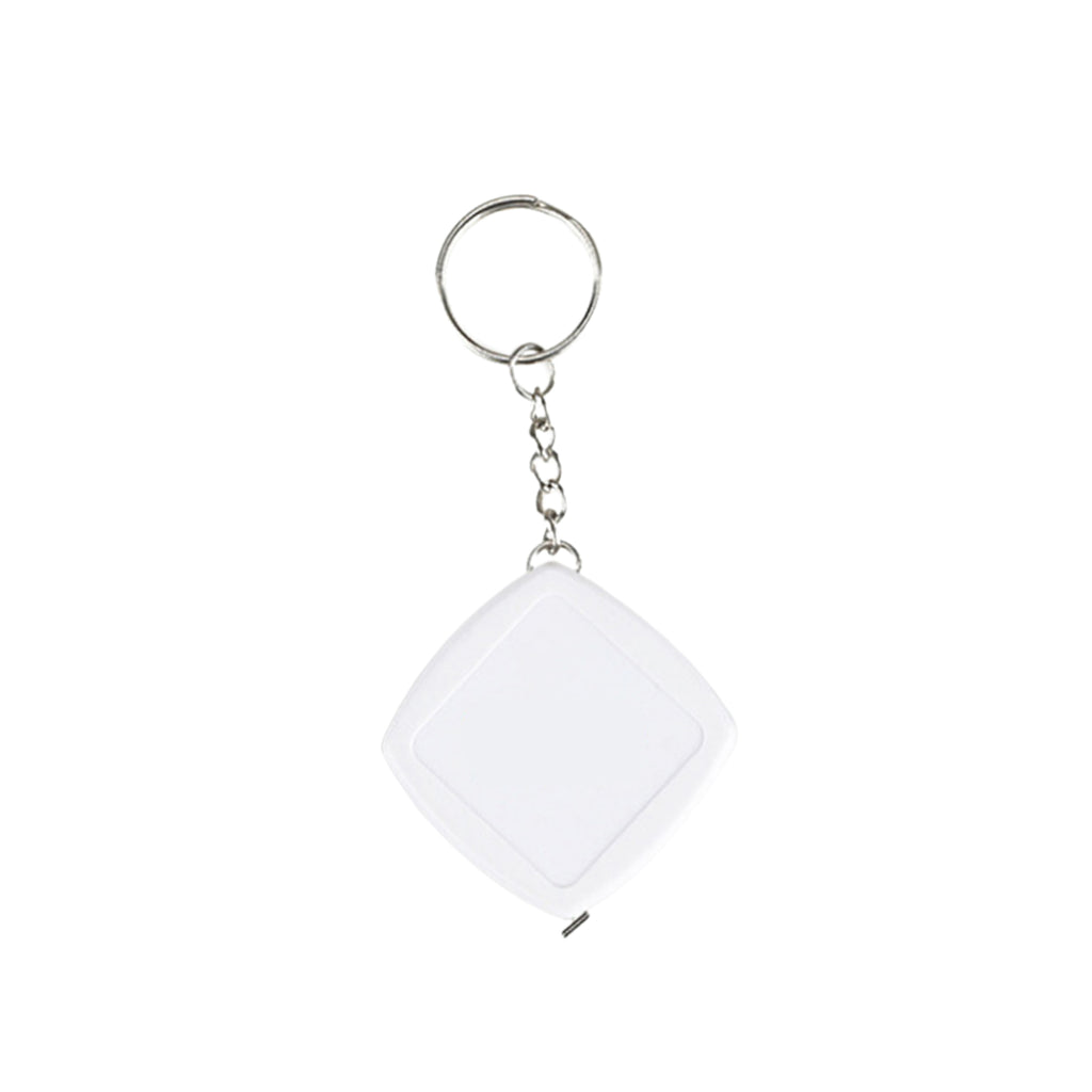 2M/6ft Square Steeless Pocket Measuring Tape With Keychain