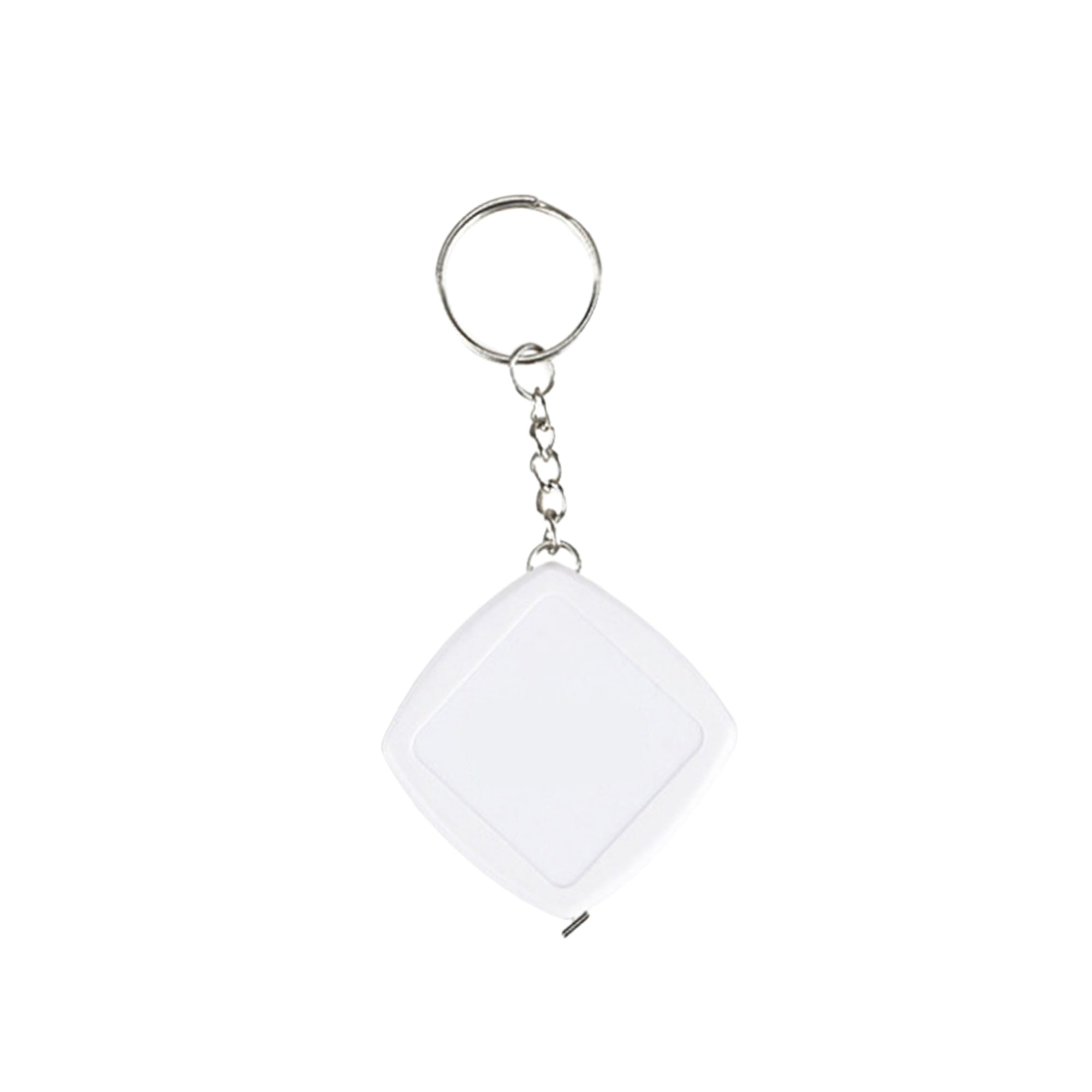 2M/6ft Square Steeless Pocket Measuring Tape With Keychain