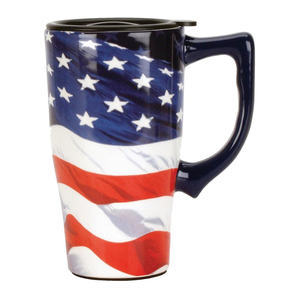 Ceramic Coffee Mug With Lid And Handle