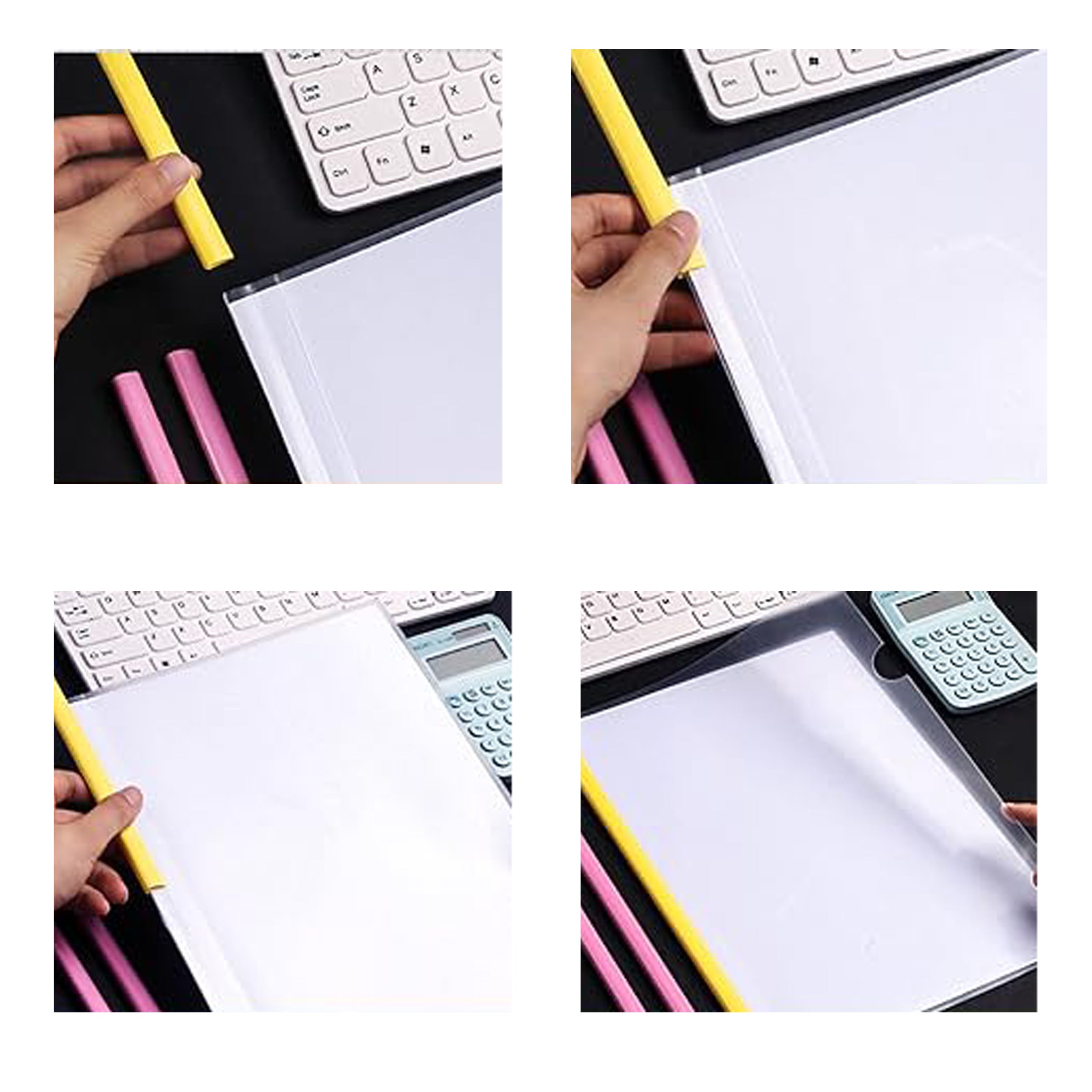 Transparent Sliding Bar Folder
