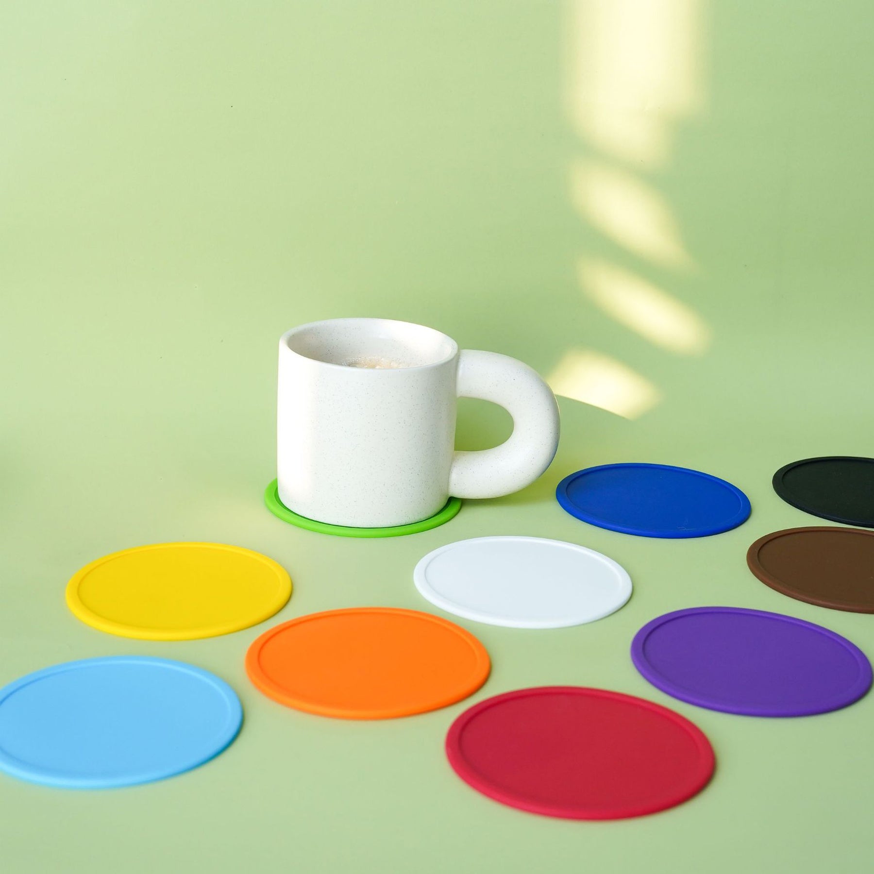Colorful Silicone Round Jar Opener Coaster