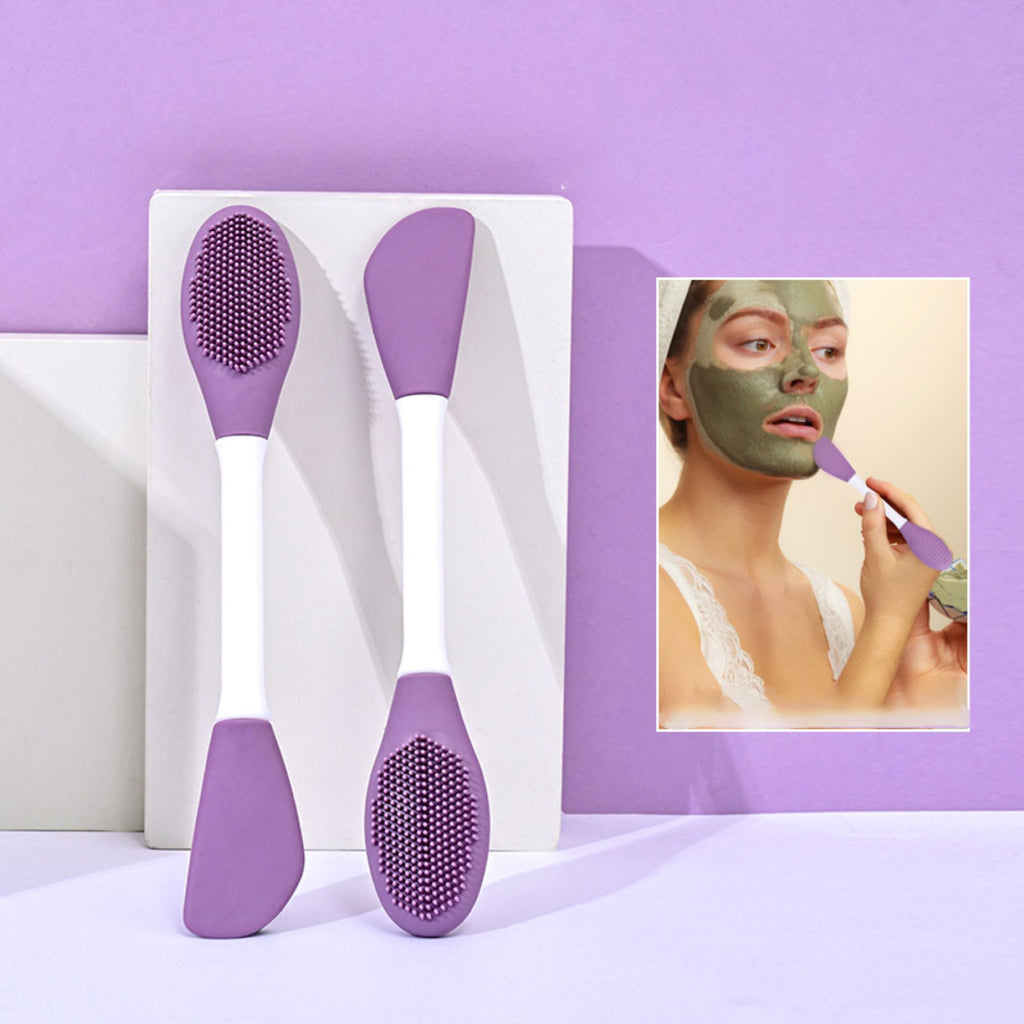 Dual - ended Silicone Facial Mask Brush