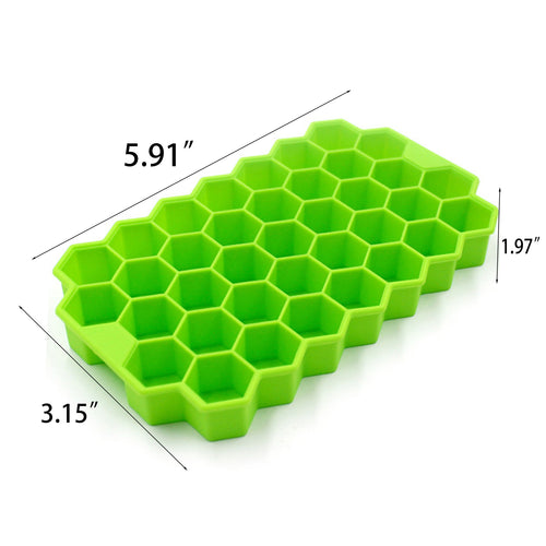 37-Cavity Honeycomb Silicone Ice Tray