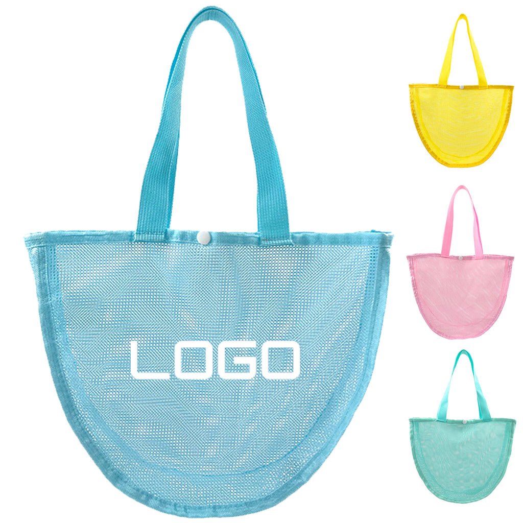 Children's Colorful Mesh Beach Seashell Bags