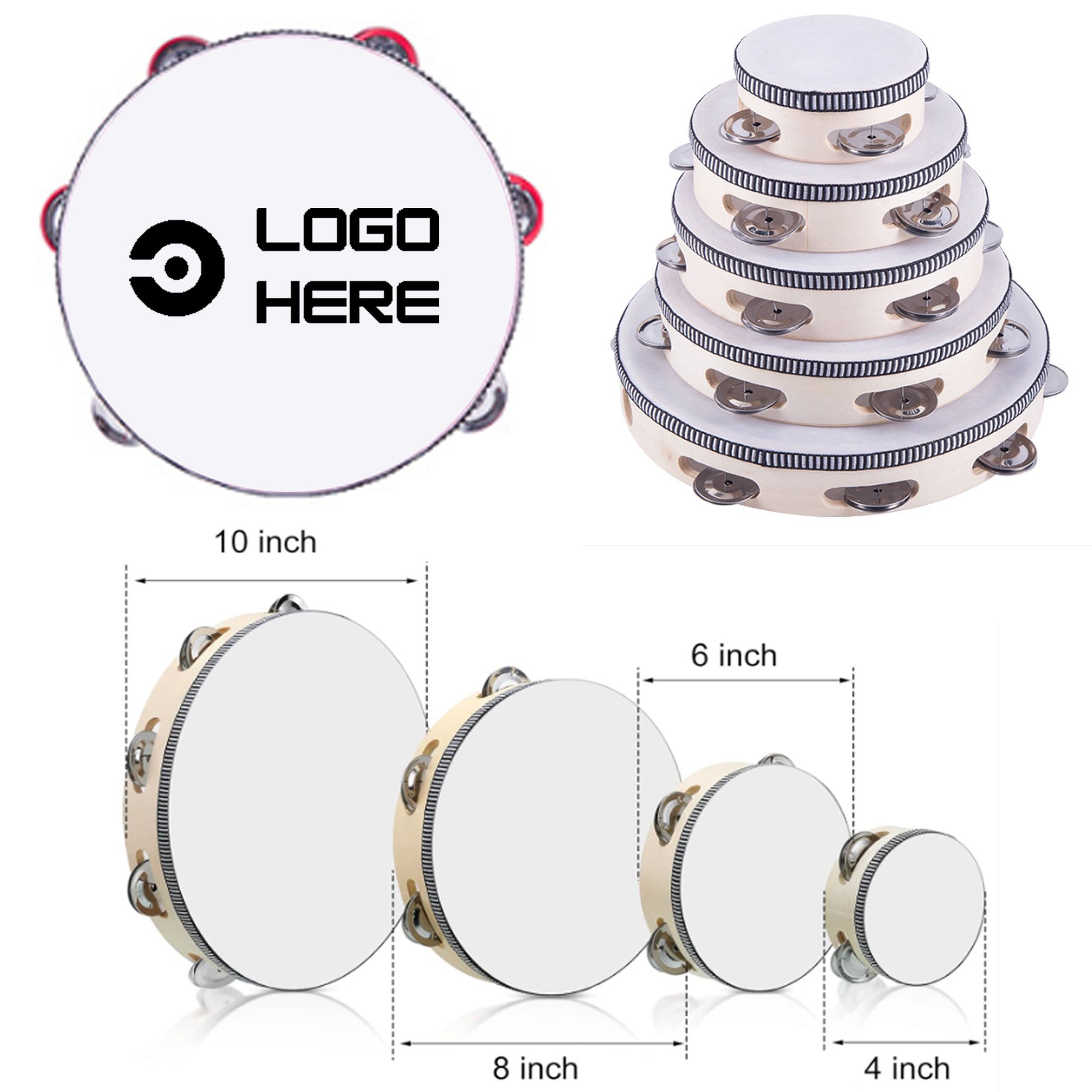 Wood Handheld Tambourines