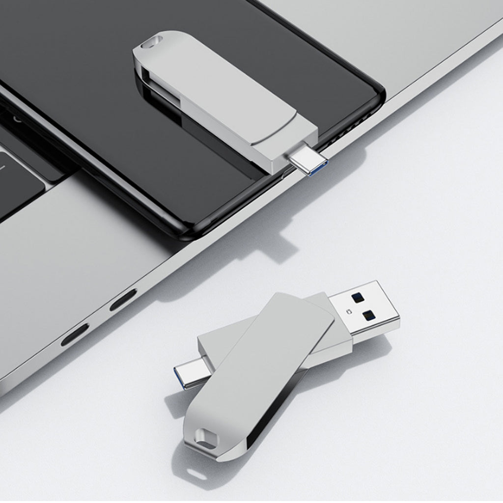 Flash Drive 64Gb Usb Type C Both 2 1 Tech - 2 In 1 Drive