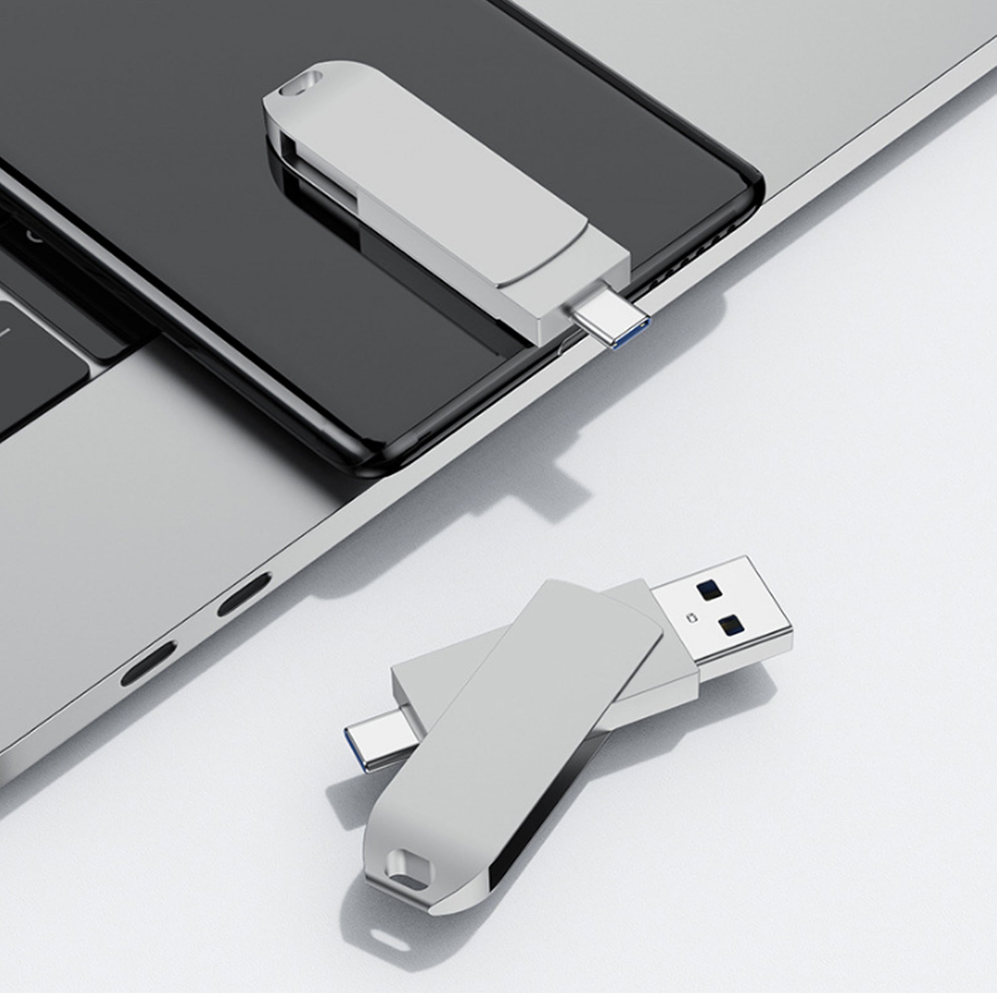 Flash Drive 64Gb Usb Type C Both 2 1 Tech - 2 In 1 Drive