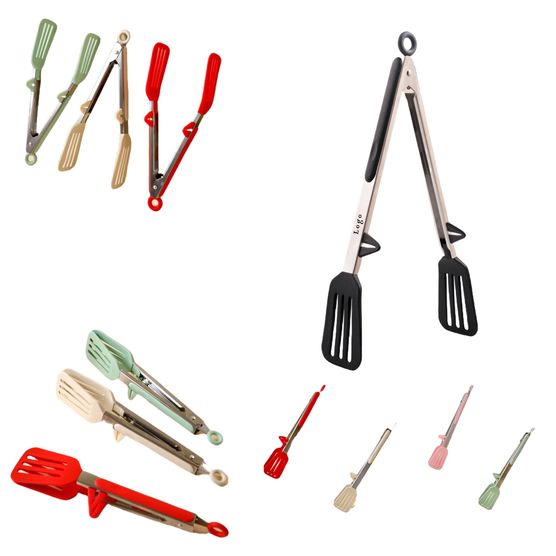 Silicone Stainless Steel Tongs