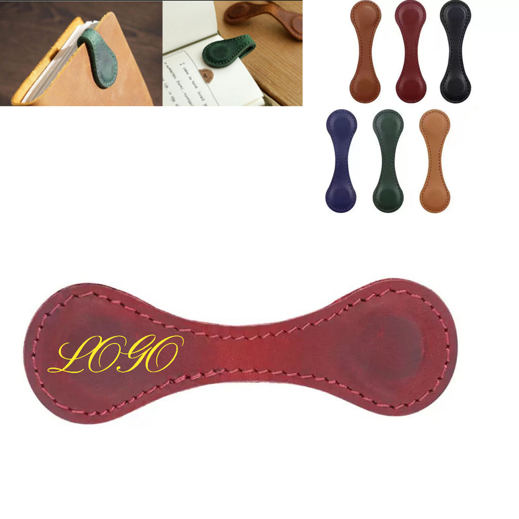 PU Leather Magnetic Book Clip Vintage Page Holder Bookmark