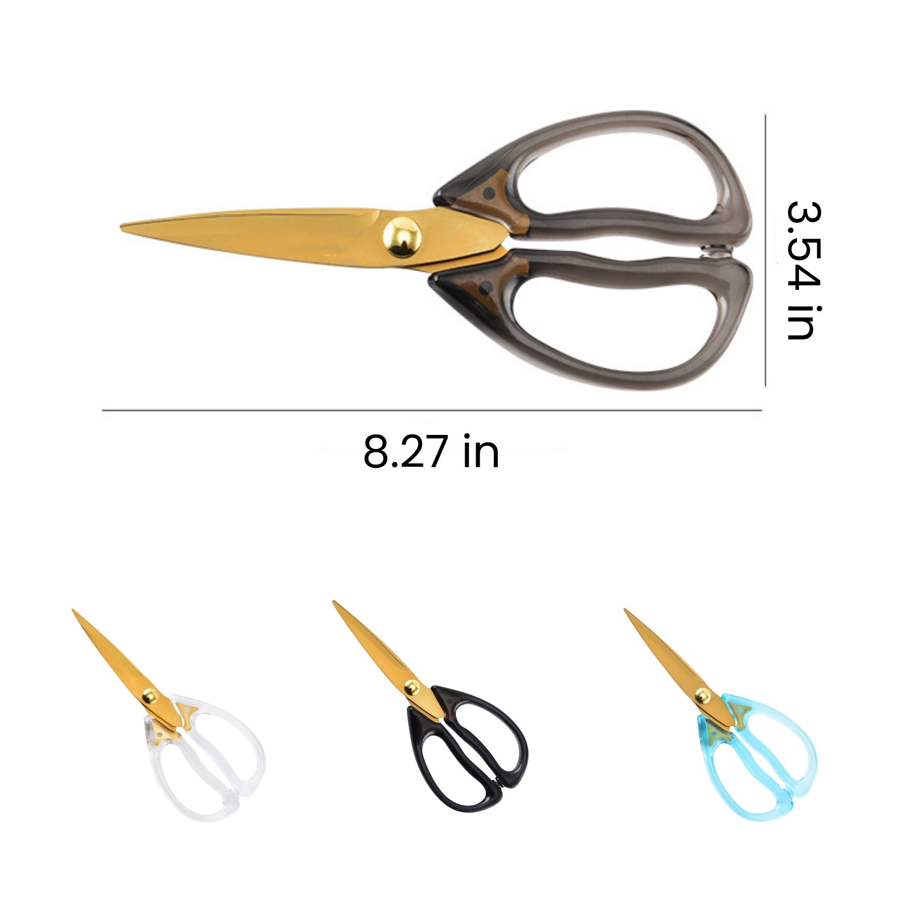 Stainless Steel Kitchen Scissors With Acrylic Handle